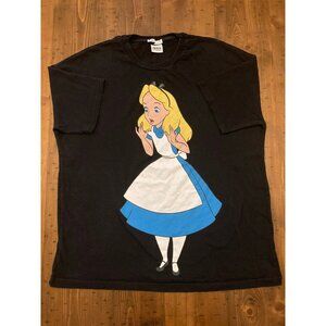 Zara Alice In Wonderland Disney T-Shirt Sz L Character Graphic Tee